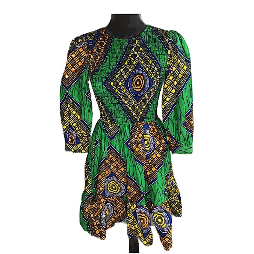 Royal Native - bold print midi dress NWT